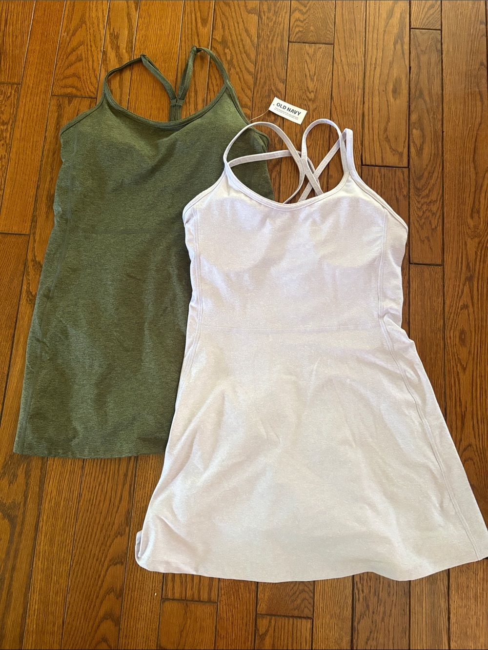 2 Old Navy Women’s Athletic Dresses- Olive Green & Light purple